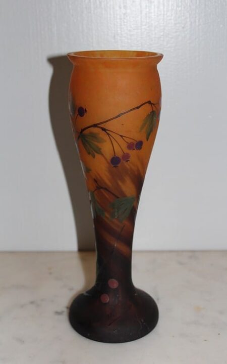 Vase en Pâte de Verre Art Nouveau